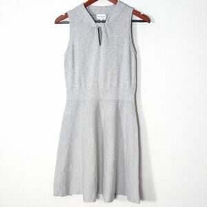 Milly Knit Fit-and-Flare Dress Grey Size S Minimalist Occasion Look